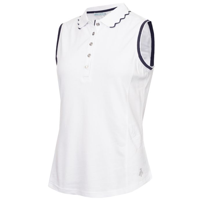 Turtle Bay ゴルフシャツ レディース Patti Sleeveless Nadia Sleeveless Club Polo | Green Lamb